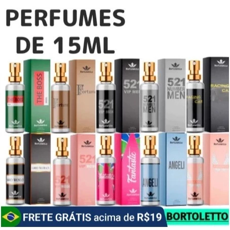 Perfumes Bortoletto  15 ml - Alta Fixação -  Oferta Limitada em Oferta na Shopee