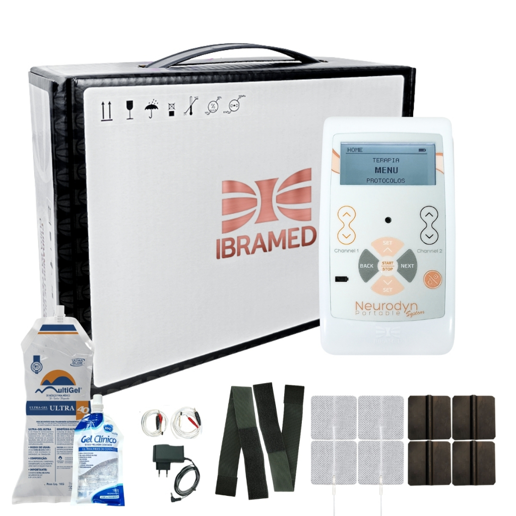 Neurodyn Portable System Ibramed 5 Correntes e 02 Canais de Saída + Brindes em Oferta na Shopee