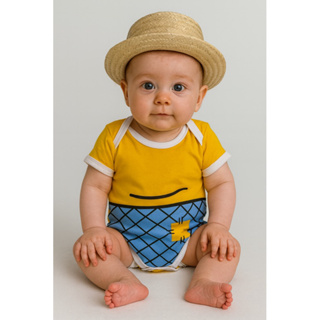 Fantasia Chico Bento Bebê Body + Chapéu | Roupa Temática Mesversário Festa Ensaio Fofo em Oferta na Shopee