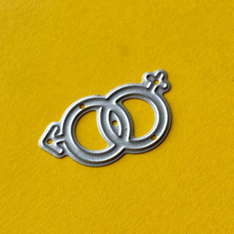 Faca de Corte Símbolo do Gênero Feminino e Masculino para Máquina Emboss e Scrap