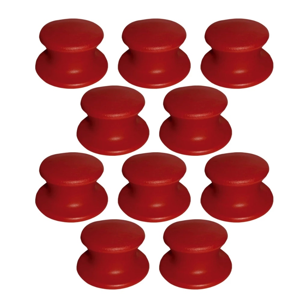 Kit 2,4,6,8 e 10 Puxadores Vermelho de Plástico Premiun Pomel para Tampa de Vidro Pegador Pomel Panelas e Frigideiras em Oferta na Shopee