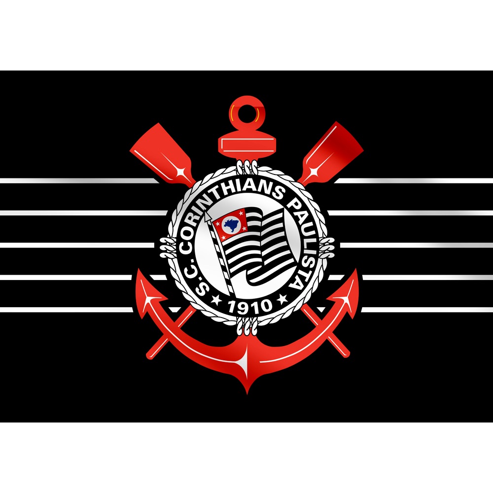 Bandeira Decorativa Corinthians Tecido Sublimado