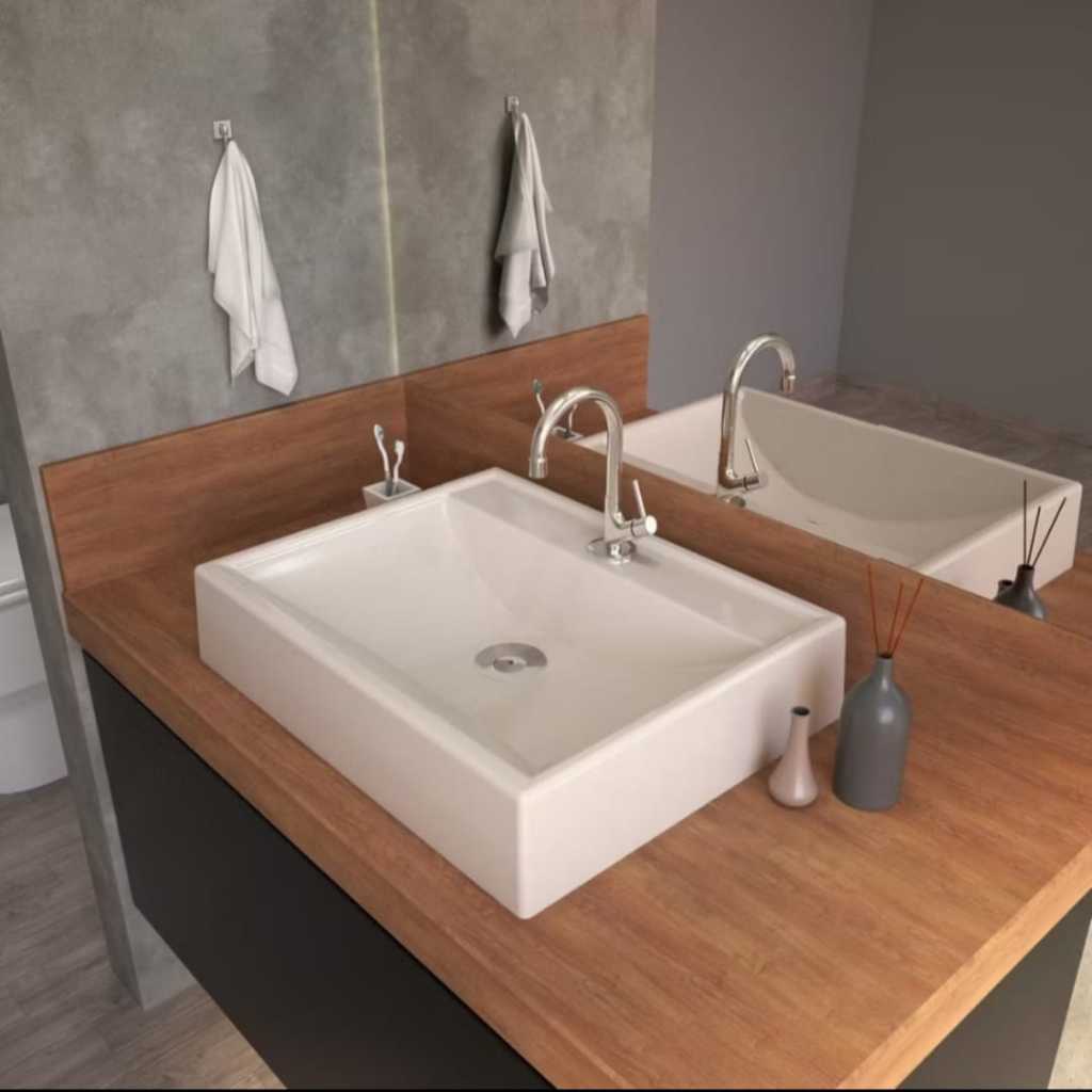 Cuba Retangular Cuba De Sobrepor Cuba Para Lavabo Banheiro Plastico 3mm