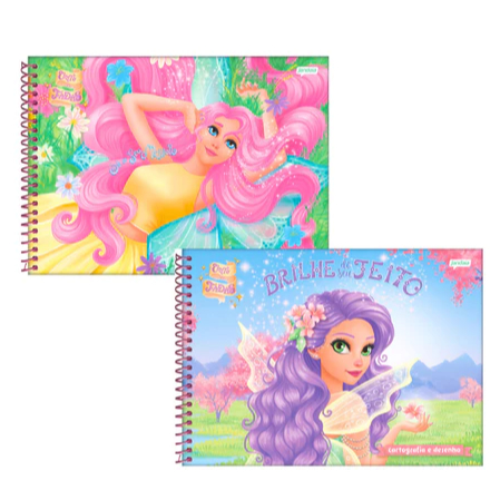 Caderno De Desenho Universitário Conto De Fadas com 80 Fls - Jandaia em Oferta na Shopee