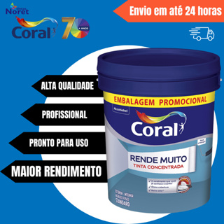 Tinta Acrílica Coral Rende Muito Branco 20l Fosco Standard Lavável em Oferta na Shopee