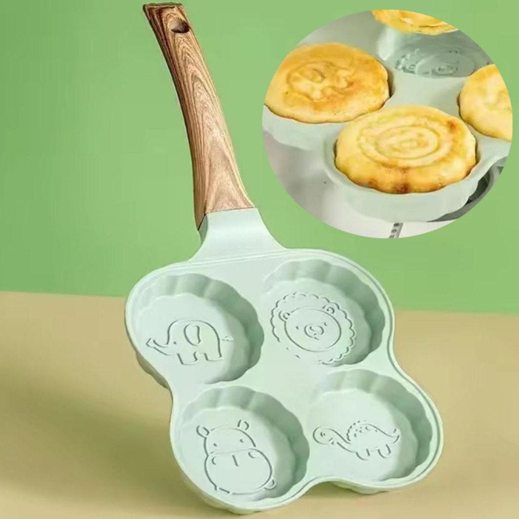 Frigideira Antiaderente Panqueca Desenhos Café Da Manhã 4 Cavidades Em 1 em Oferta na Shopee