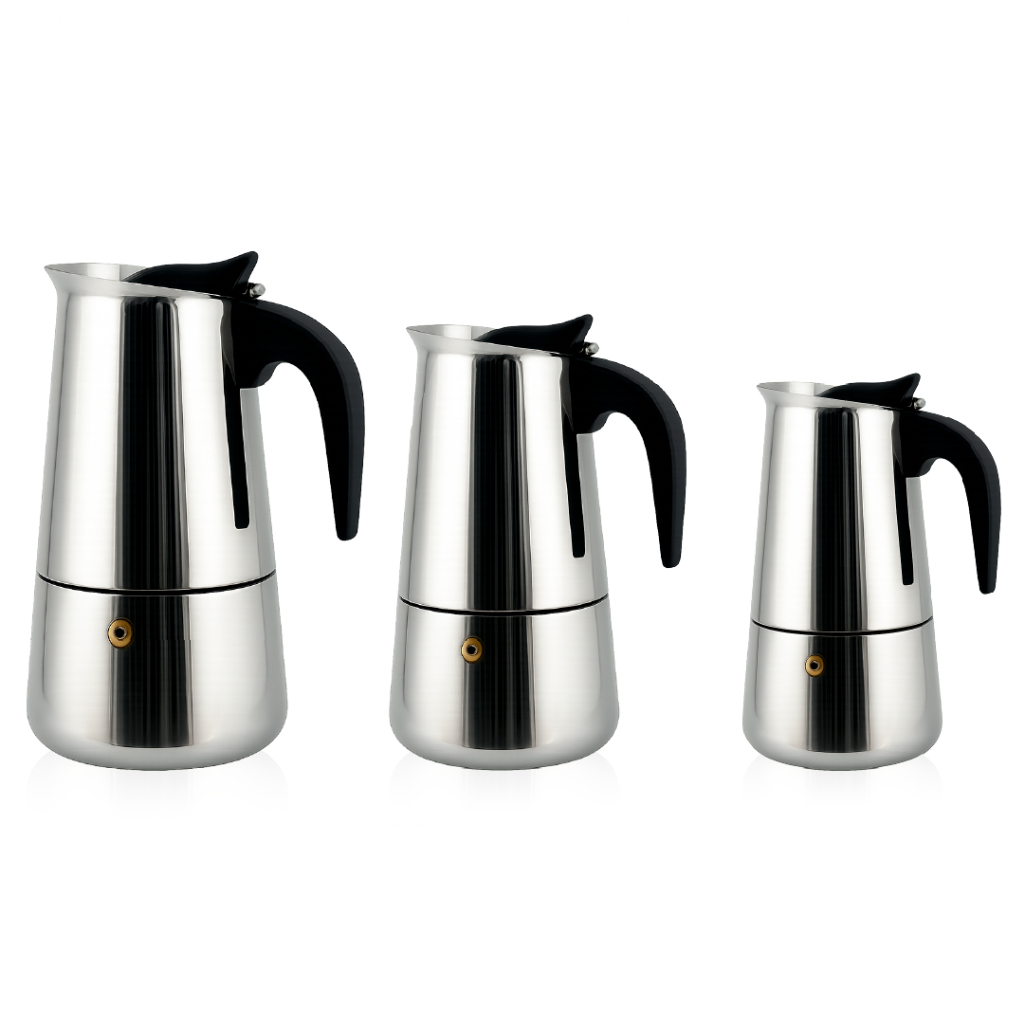Imagem Cafeteira Expresso Italiana 600ml Aço Inox – Faz até 12 Xícaras de Café