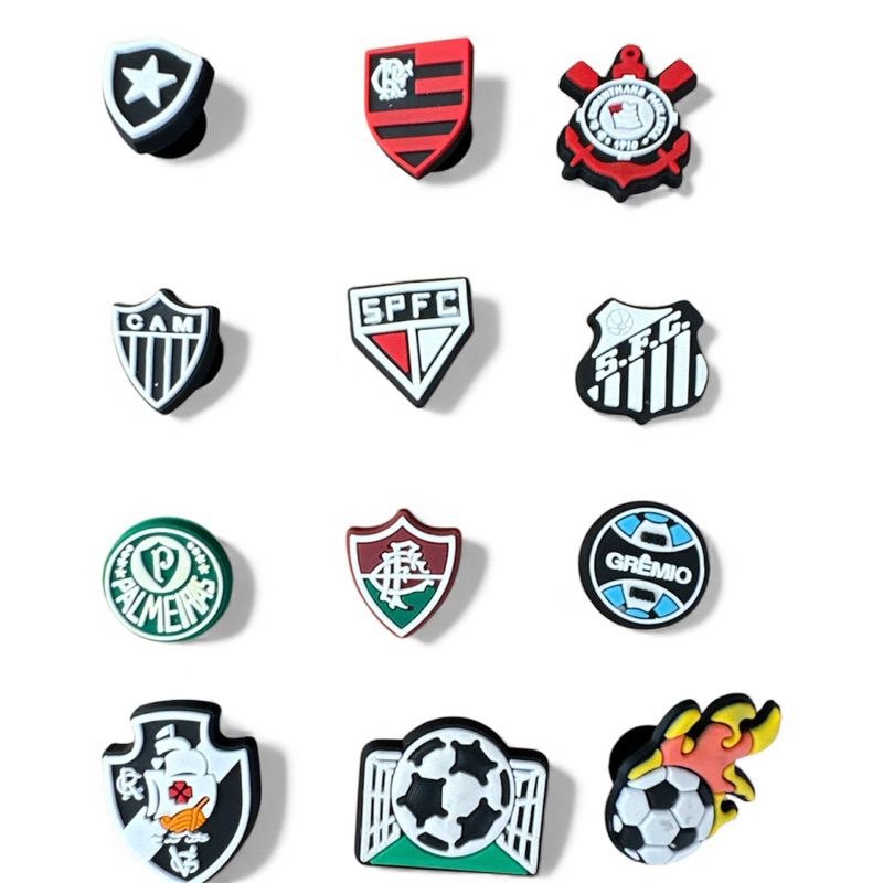 Kit pins botton futebol - 2 peças