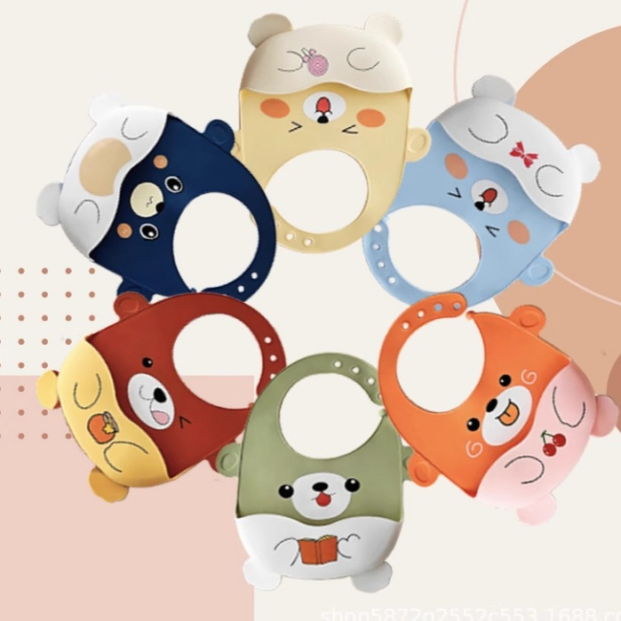 Babador de silicone infantil babador impermeável e anti-sujeira portátil