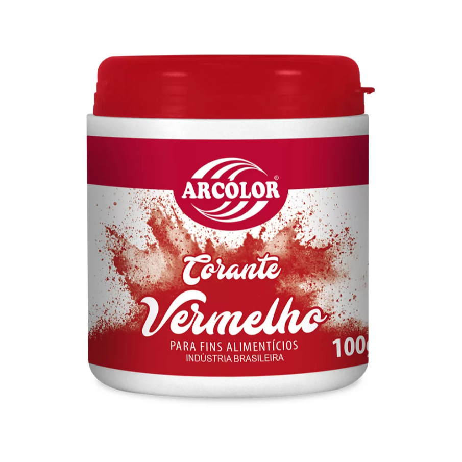 Corante em Pó Vermelho 100g Arcolor em Oferta na Shopee