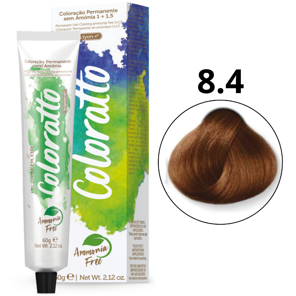 Coloração Permanente Sem Amônia Nº 8.4 Nova Coloratto 60g em Oferta na Shopee