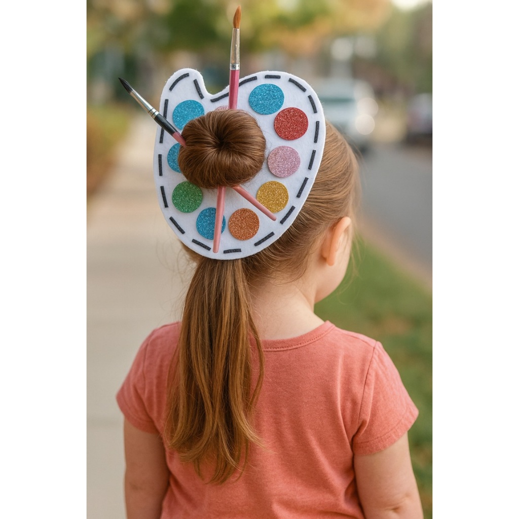 Kit Cabelo Maluco Paleta de Pintura com Donut para Coque 1 unidade