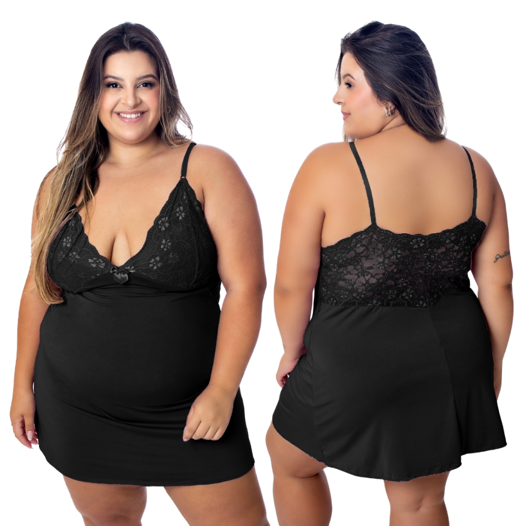 Camisola Sexy  Pijama Feminino Com Renda Linha Noite