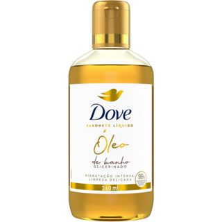 Dove Óleo de Banho Hidratação Intensa e Limpeza Delicada, Ingredientes de Origem Natural 240 ml em Oferta na Shopee