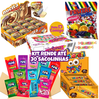 Kit Rende 30 Sacolinhas Guloseimas 5 Doces Aniversário Infantil Fini Pipoquinha Confete Nucita Bala em Oferta na Shopee