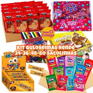 Kit Guloseimas Rende 24/36/48/60 Sacolinhas Lembrancinhas Aniversário Infantil Pipoquinha Fini Nucita - Fala Comigo em Oferta na Shopee