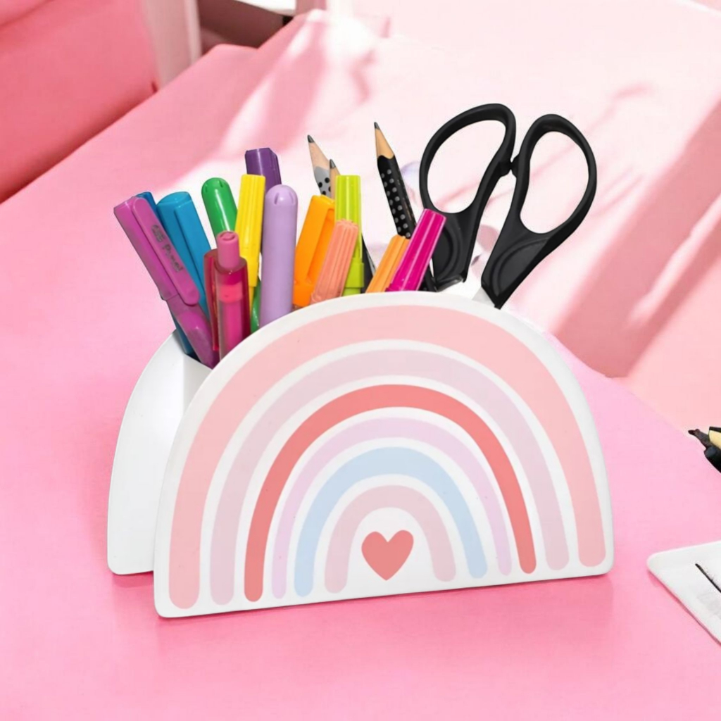 Porta Lápis Fofo Porta Caneta Porta Pincel  E Acessórios Desenho Arco Iris Feito Em Aço Resistente em Oferta na Shopee