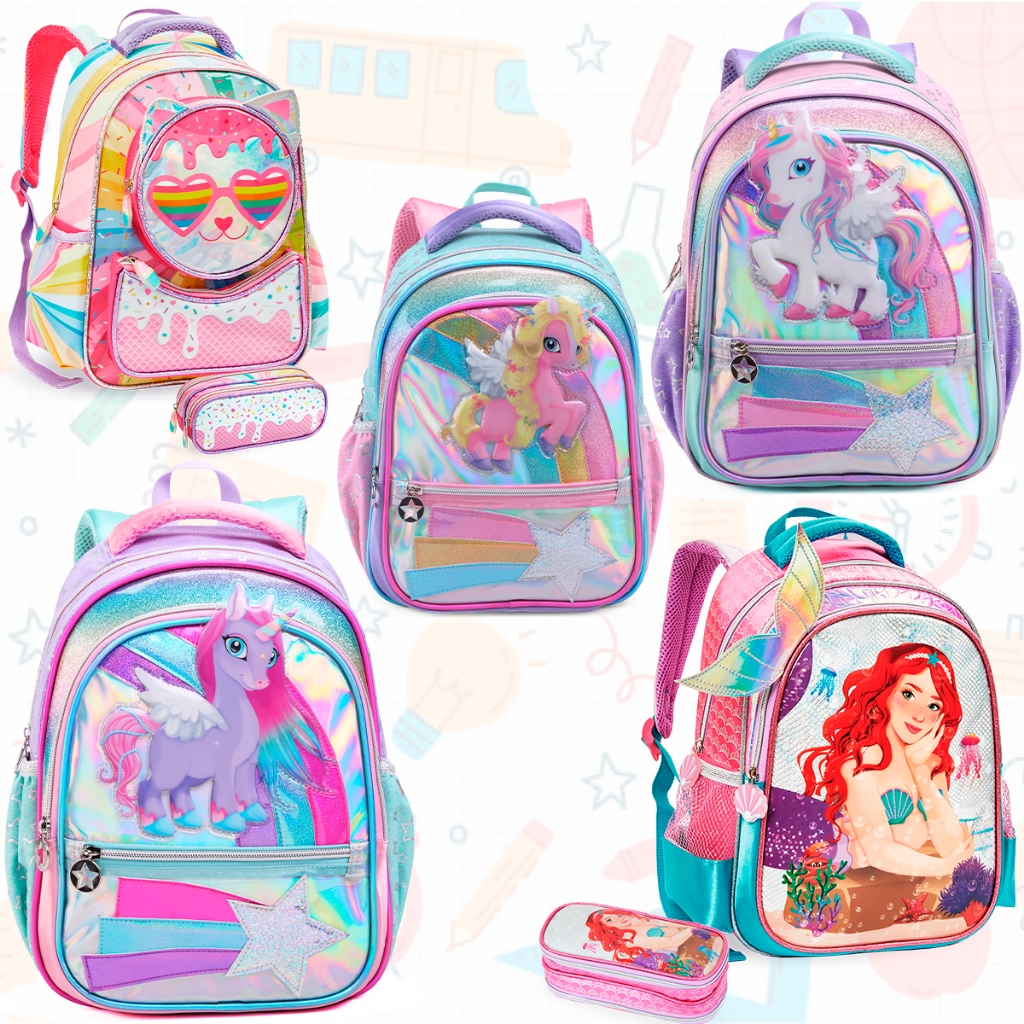 Mochila Gatinha Sereia: Onde Comprar | BuscaProdutos