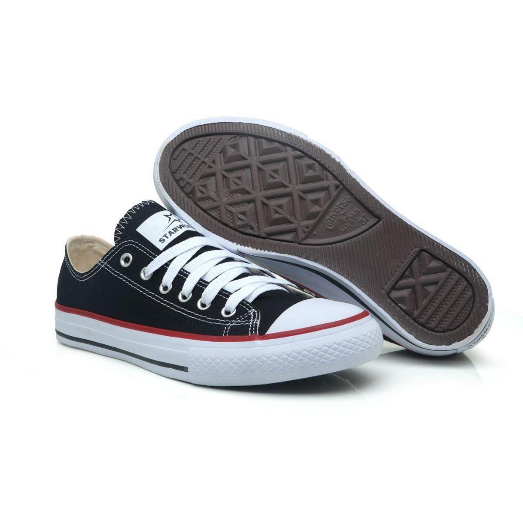 Tênis Lona Skate Unissex Casual Starworld Estilo All White Confortável Preto Branco em Oferta na Shopee