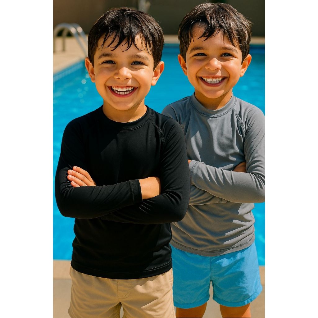 KIT 2 Camisa Térmica Infantil Proteção Solar Uv Blusa Segunda Pele em Oferta na Shopee