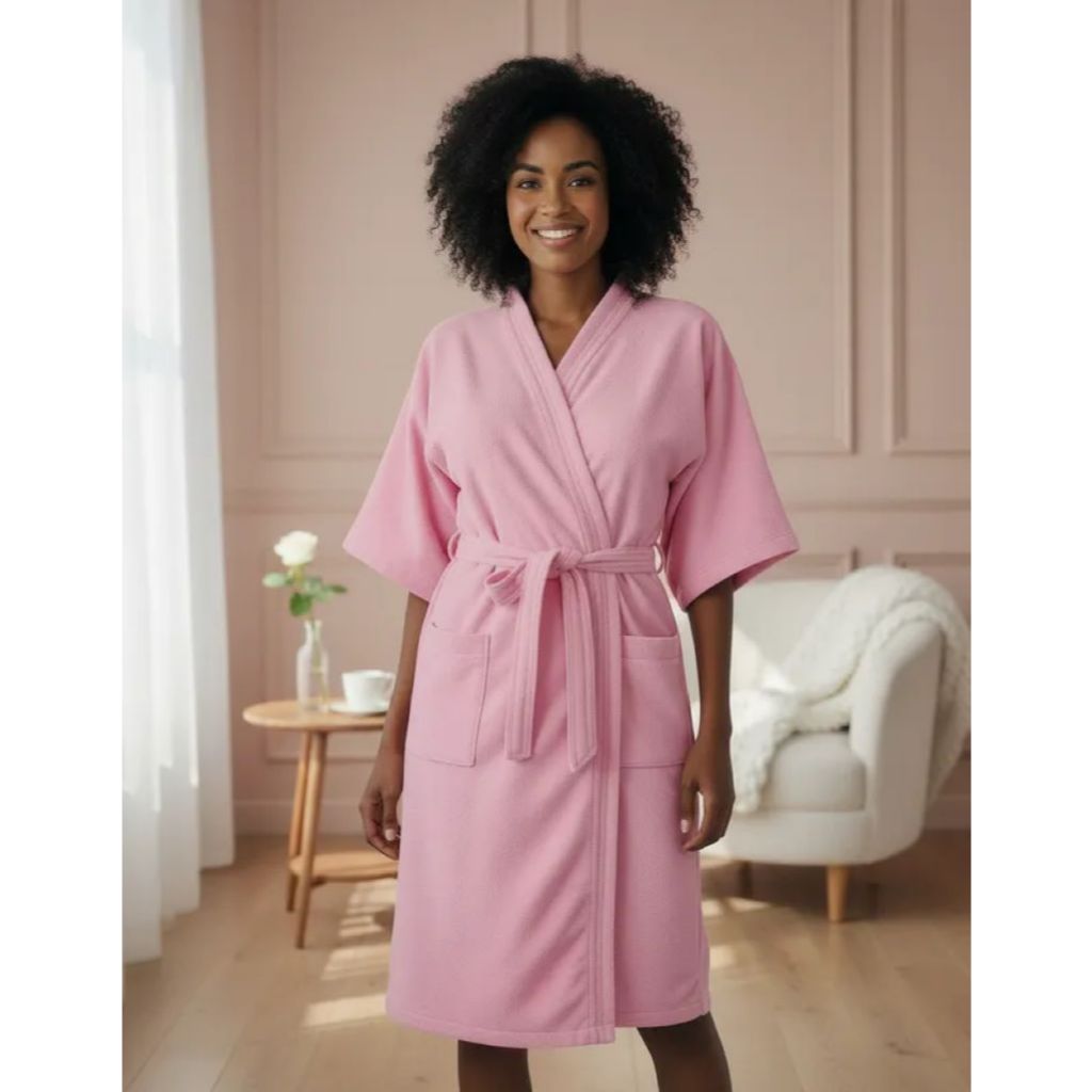 Roupão Aveludado Adulto Quimono Santorini M Rosa Lepper