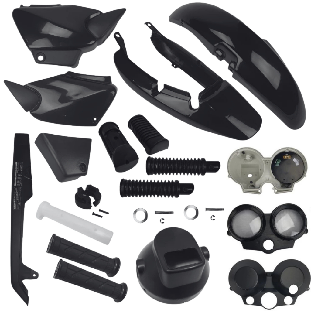 Kit Renovação 17 Peças Plástico Carenagem CG 125 Titan 2000 2001 2002 2003 2004 2005 Fan 2005 2006 2007 2008 Preto em Oferta na Shopee