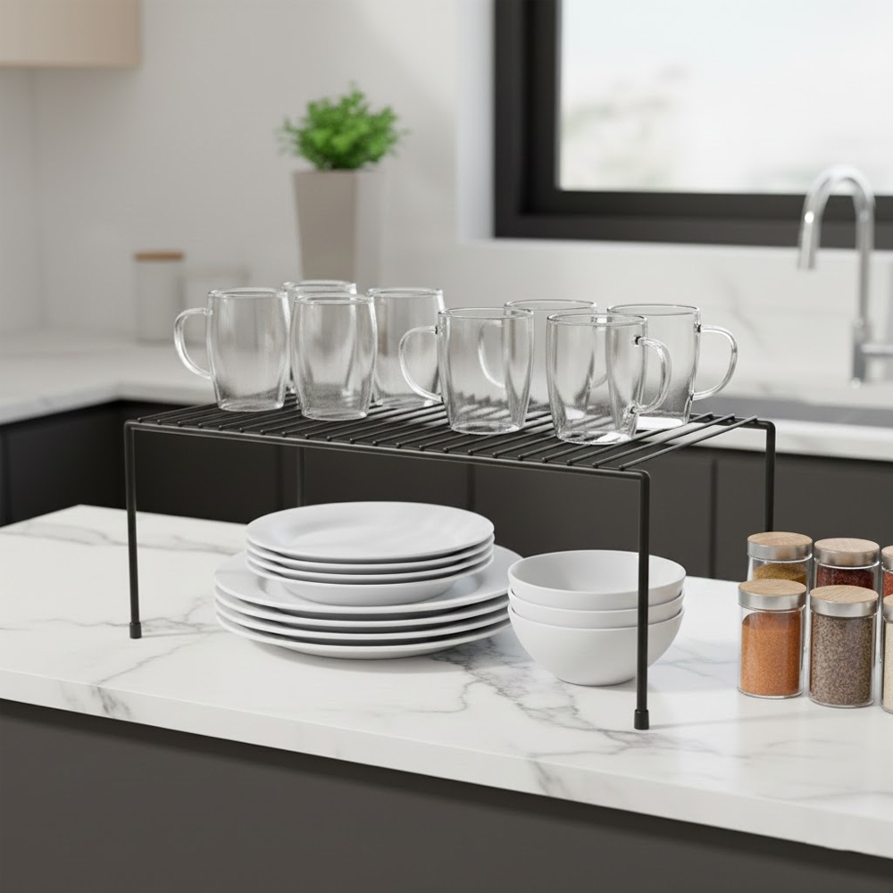 Kit Cozinha Prateleira Organizadora Pratos Copos Organizador de Armário Cozinha 3 Tamanhos Aramado