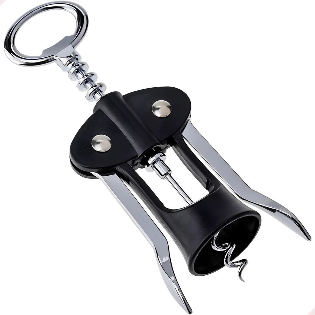 Saca Rolhas Abridor De Vinho com capa plástica em Inox Profissional