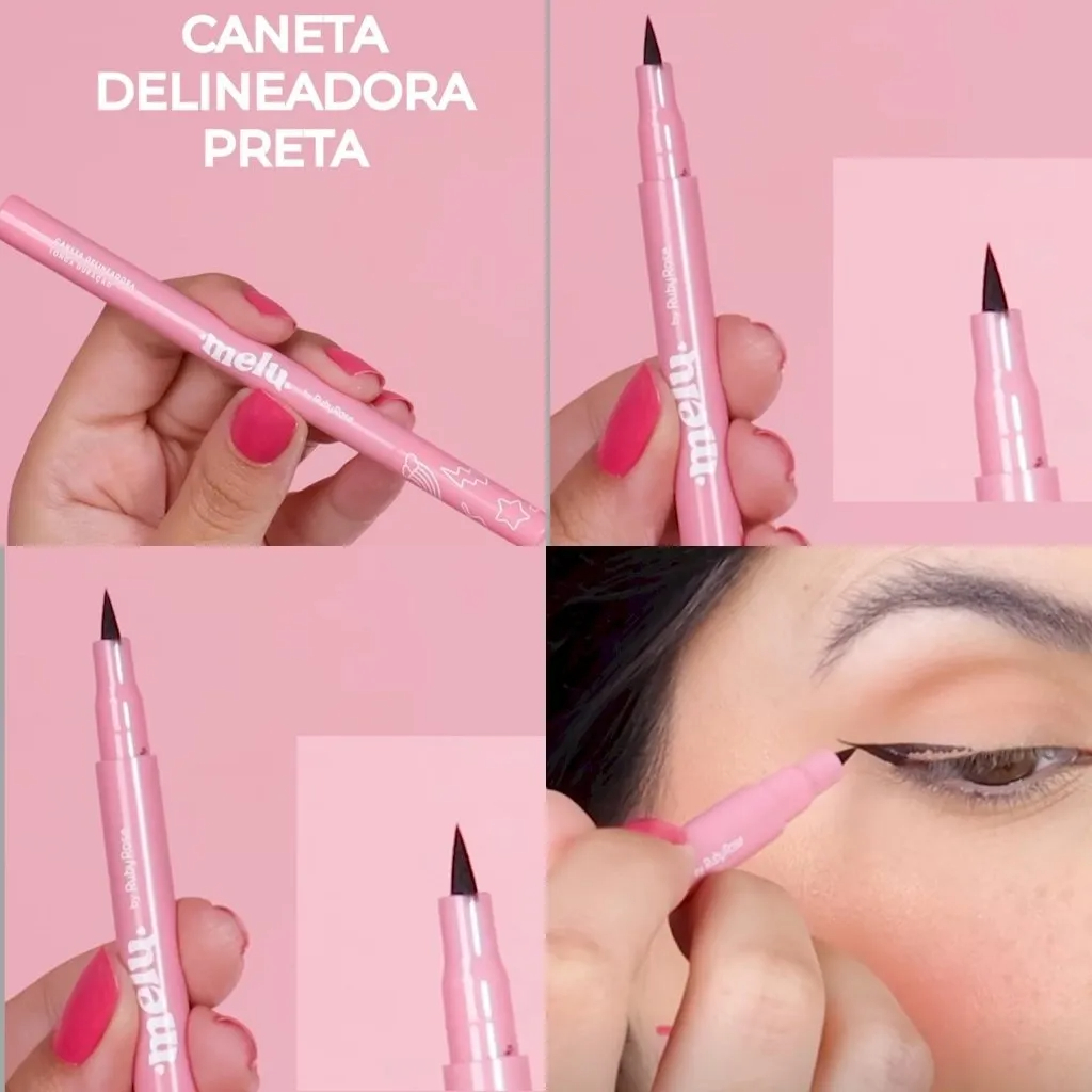 Caneta Lapis Preto De Olho Ruby Rose  Melu Premium Ruby Rose Alta Pigmentação