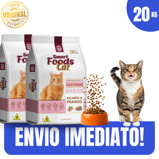 Ração p/gatos Alimento Seco Felino Sabor Salmão e Frango 10,1kg- Envio Imediato em Oferta na Shopee