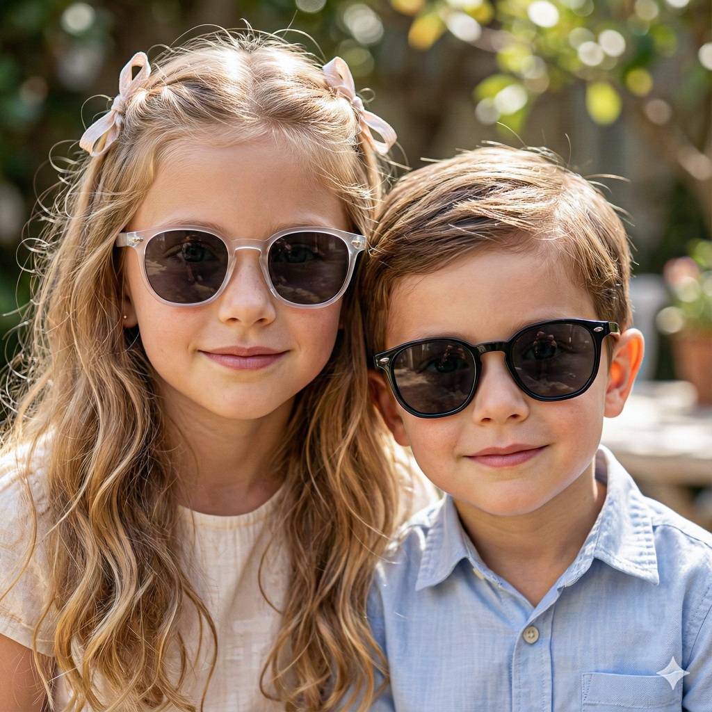 Óculos Infantil Unissex Sol Ilook Hexagonal Preto Proteção UV Moderno Durável em Oferta na Shopee