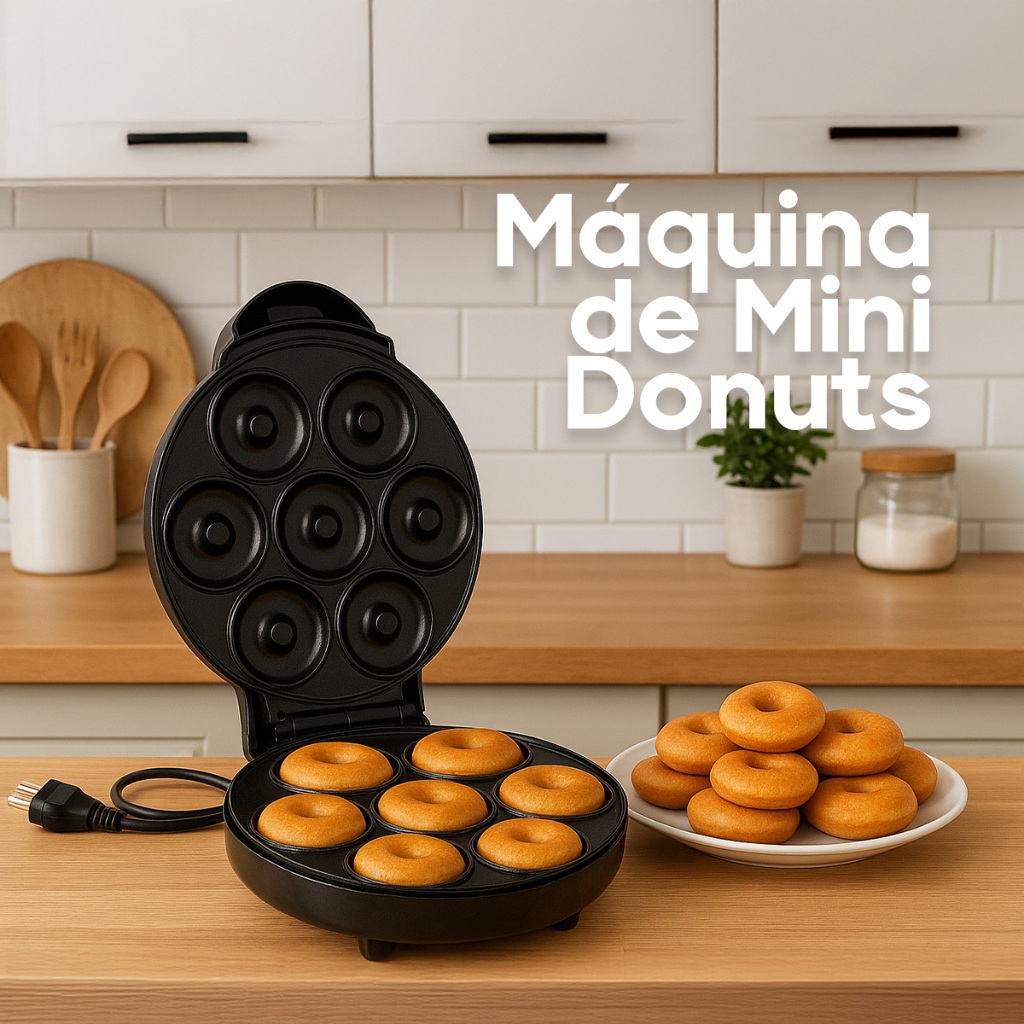 Maquina Mini Donuts 7 Furos Rosquinha Confeitaria 220v Biscoito
