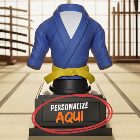 Kimono de Jiu-Jitsu/Judô/Karatê com Faixa troféu decorativo