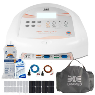 Neurodyn Ibramed 4 Canais II TENS FES Russa Bivolt + 16 Eletrodos em Oferta na Shopee