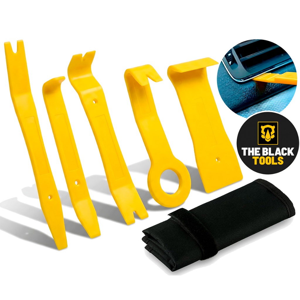 Jogo De Espátulas De Nylon 5 Peças Automotivas Para Painel E Manutenção De Carro em Oferta na Shopee