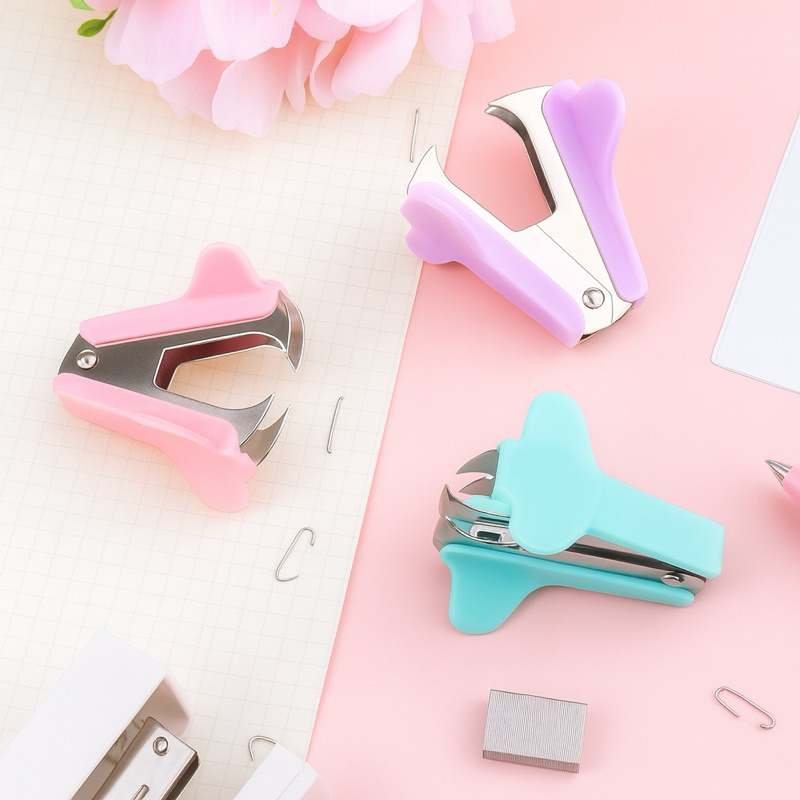 Mini Removedor de Grampos Portátil para Escritório Escolar Fácil Uso Resistente