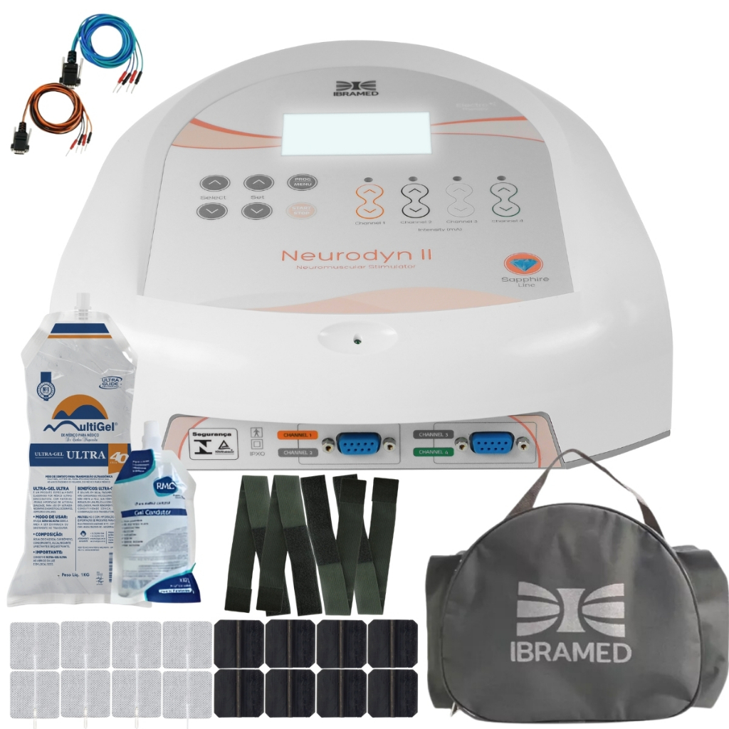 Neurodyn II Ibramed com 16 Eletrodos e 4 Faixas em Oferta na Shopee