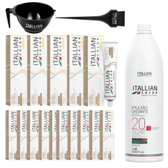 Combo 15 Colorações Itallian Color + 1 Oxidante 1L Itallian Hairtech
