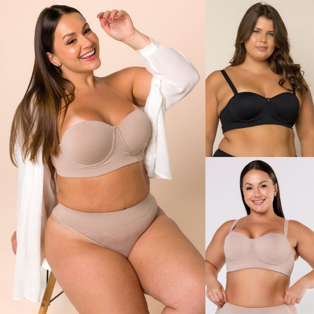 Sutiã Tomara que Caia Com Bojo Reforçado Plus Size Alta Sustentação + Alças Removíveis Multiuso