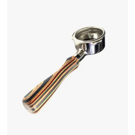 Porta Filtro Naked 53mm para Oster e Breville – Aço Inox + Cabo de Madeira