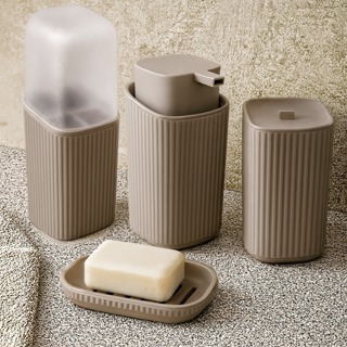 Conjunto Banheiro - Saboneteira Liquida - P/ Escova - P/ Algodão - Saboneteira Barra em Oferta na Shopee