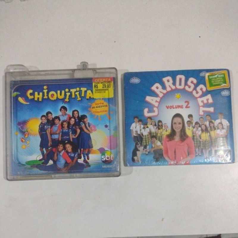 CDs originais Chiquititas e Carrossel volume 2 Lacrados NOVOS