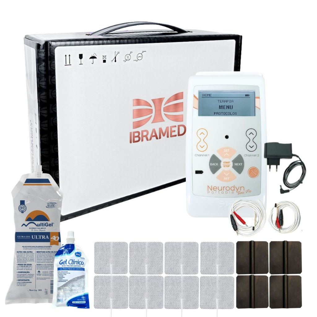 Neurodyn Portátil Ibramed TENS FES 02 canais Eletroestimulação com super brindes em Oferta na Shopee