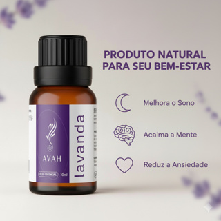 Óleo Essencial Lavanda para Dormir e Ansiedade | 100% Puro e Natural | Aromaterapia Relaxante em Oferta na Shopee