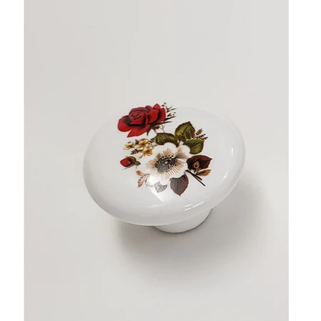 Kit 03 Puxador Porcelana Estampado Retro Vintage Provençal Flores 32mm em Oferta na Shopee