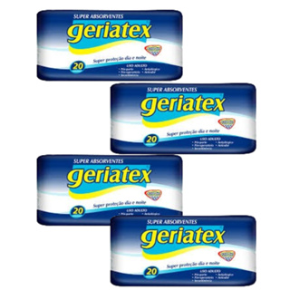 Promoção 4 Absorvente Geriatrico Pós Parto/Pós Operatório/Incontinencia/Antiodor Geriatex C/20 Unidades 4uni em Oferta na Shopee