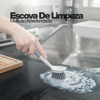 Escova de Limpeza Multiuso Arredondada Flow Bege EM300BGF Ou Lavanderia Banheiro Cozinha Casa em Oferta na Shopee