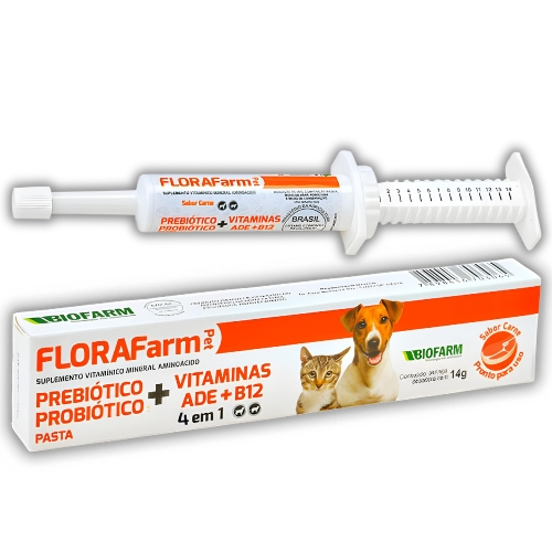Suplemento FLORAFarm Biofarm para Cães e Gatos – Vitaminas, Minerais e Probióticos