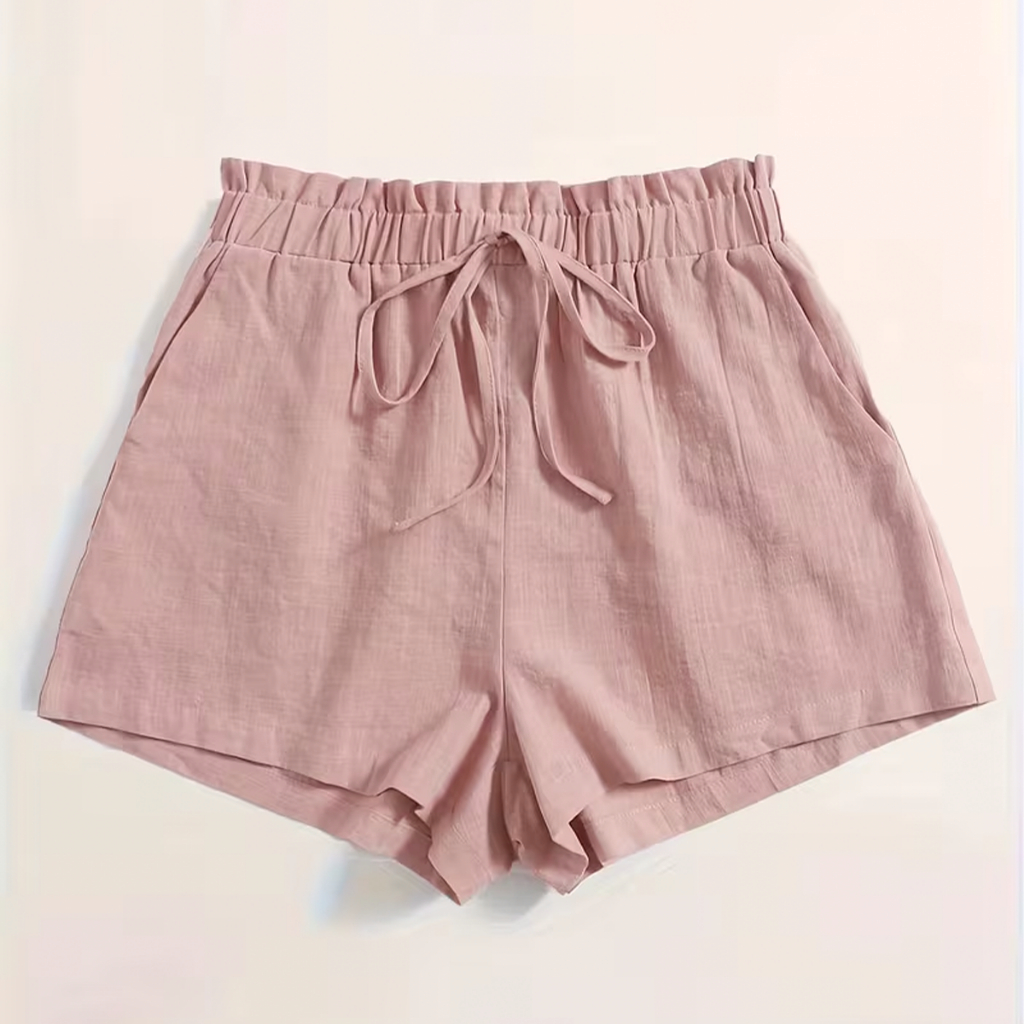 Short Feminino em Linho Soltinho e Confortavel Cintura Alta Tamanhos Grandes Ferias Verao Carnaval