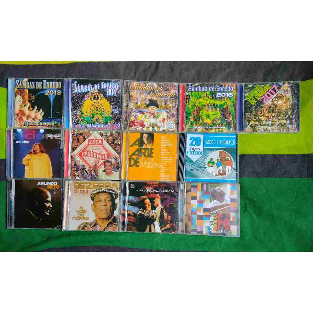 LOTE COM 13 CDS ORIGINAIS DE SAMBA E PAGODE - BARATO!!!